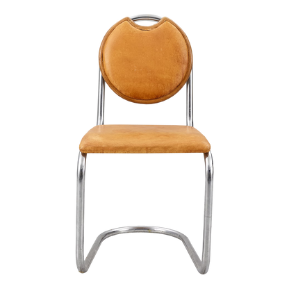 1930s Sven Markelius : tubular chrome & leather "Epa" side chair
