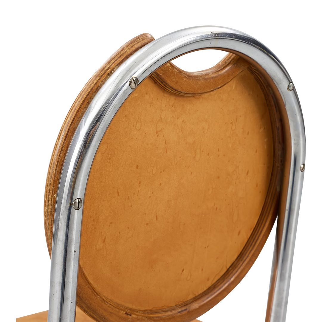 1930s Sven Markelius : tubular chrome & leather 