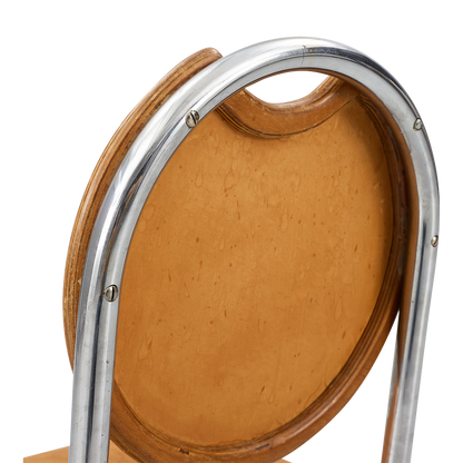 1930s Sven Markelius : tubular chrome & leather "Epa" side chair