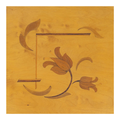 1930s Swedish : late Art Deco burl birch and walnut smoking table