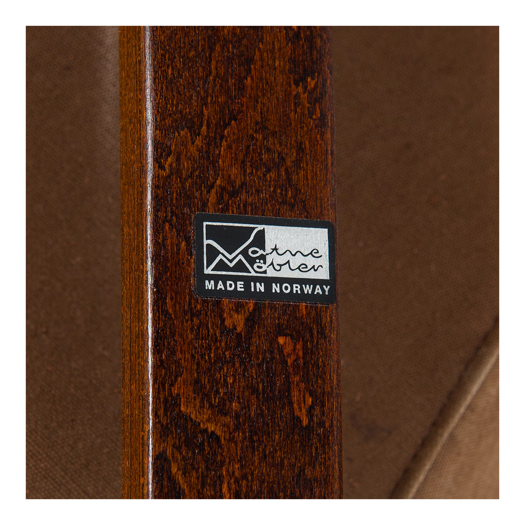 1970s Sigurd Ressel : classic low-back "Falcon" chair in medium brown leather