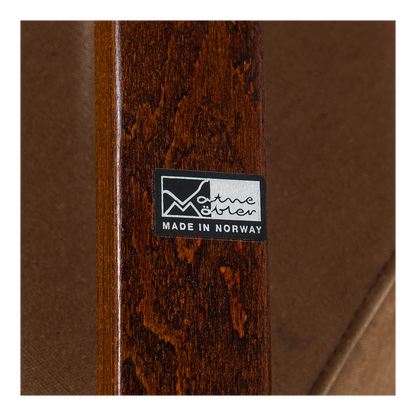 1970s Sigurd Ressel : classic low-back "Falcon" chair in medium brown leather