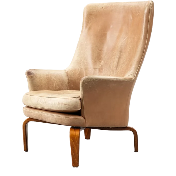 KK/tac①　　　 ARNE NORELL チェア Late 1960s Arne Norell : bent beechwood & leather 