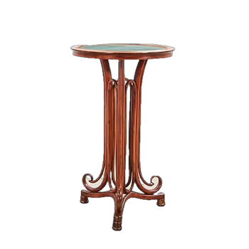 1915 European : Art Nouveau bentwood plant stand w/newer top