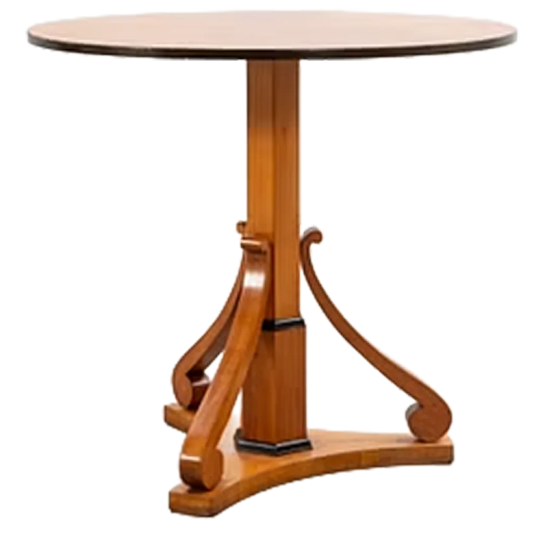 1950s Swedish : sculptural flame birch Deco revival side table