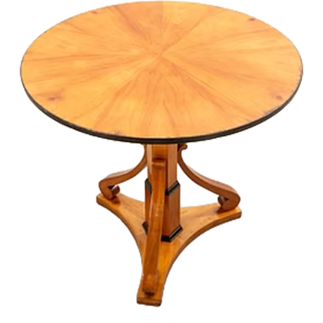 1950s Swedish : sculptural flame birch Deco revival side table