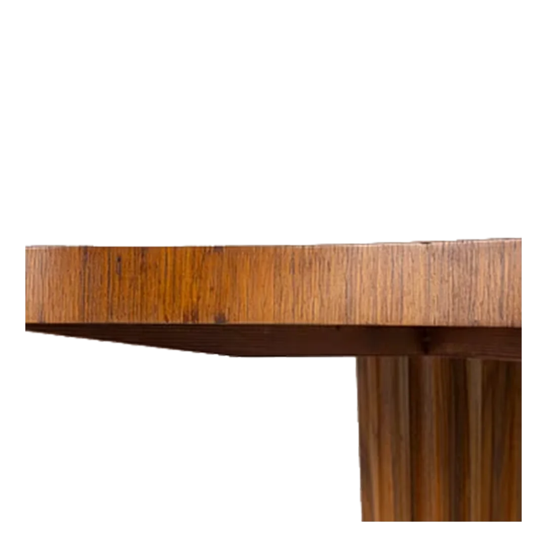 1918 Swedish : late Art Nouveau pedestal salon table w/intarsia