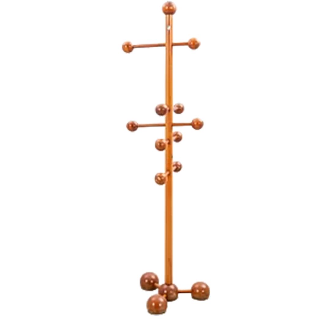 1980s Post Modern : lacquered wood sculptural space age coat rack