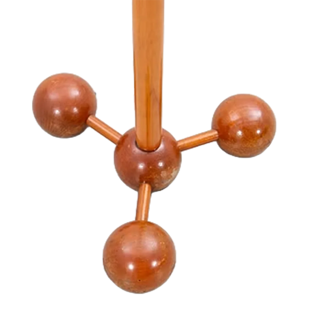 1980s Post Modern : lacquered wood sculptural space age coat rack