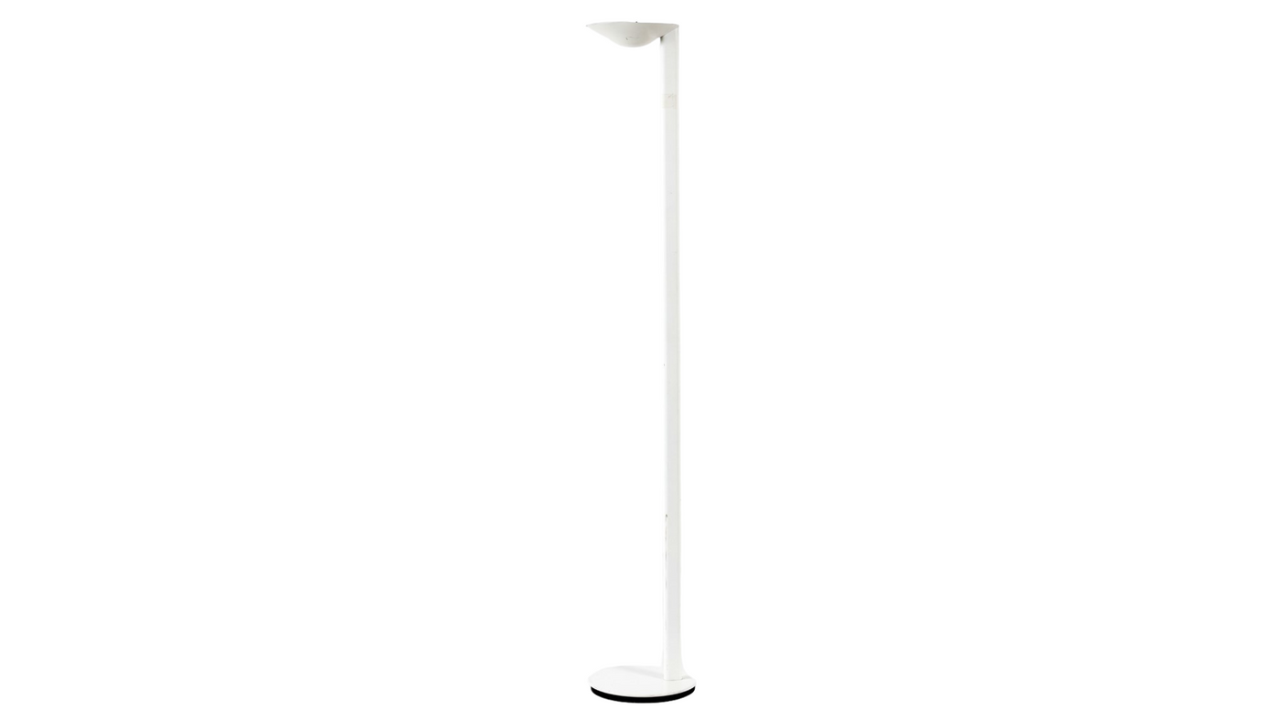 1980s Italian white enameled floor lamp