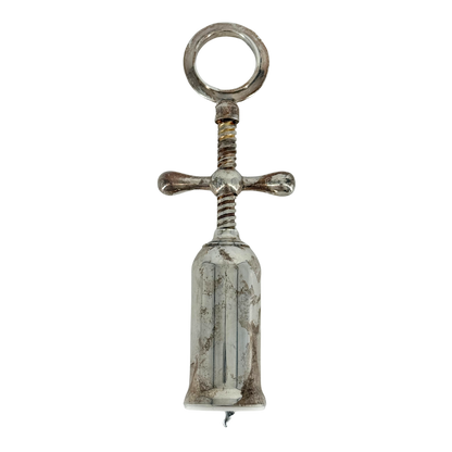 1960s Italian : chrome plated metal "bell" form corkscrew