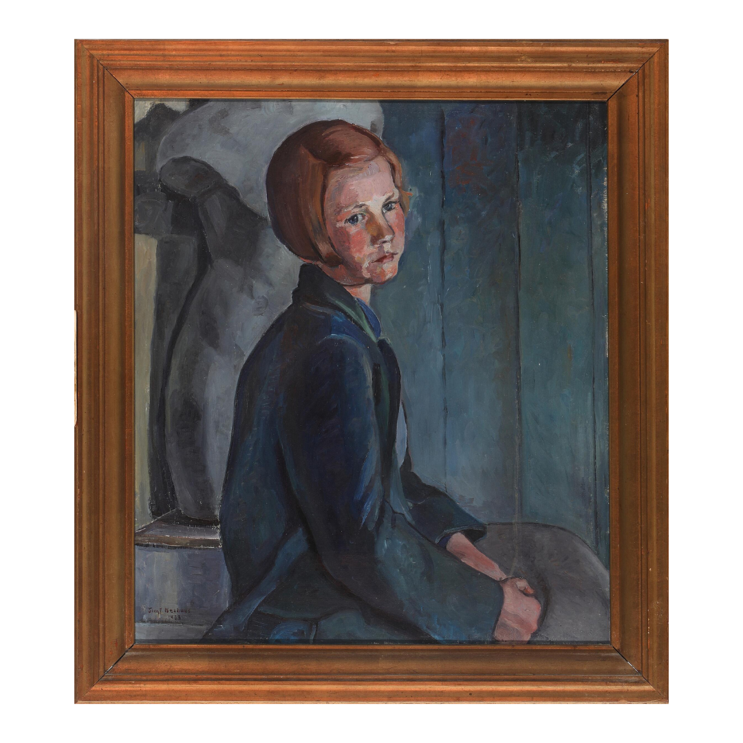 Siegfried Neuhau : 1933 dated portrait of Karen Juul Mortensen