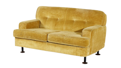 1950s Marco Zanuso 2-seat "Regent" velvet sofa