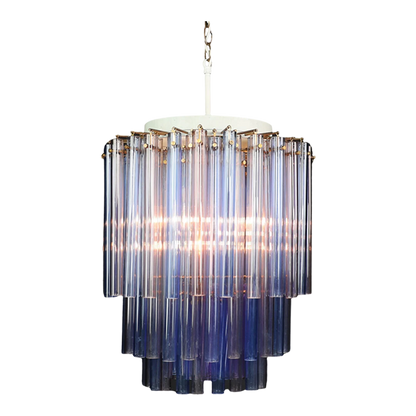 1960s Italian : Venini Grande Murano triedri chandelier, Italy