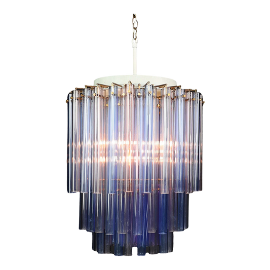 1960s Italian : Venini Grande Murano triedri chandelier, Italy