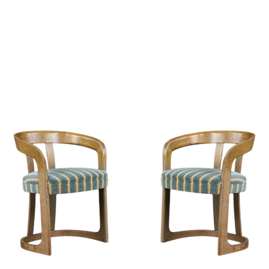1960s AG Barcelona : set six Scarpa style dining chairs