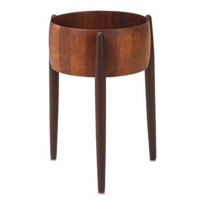 1960s Danish : teakwood tri-leg 20" flower stand