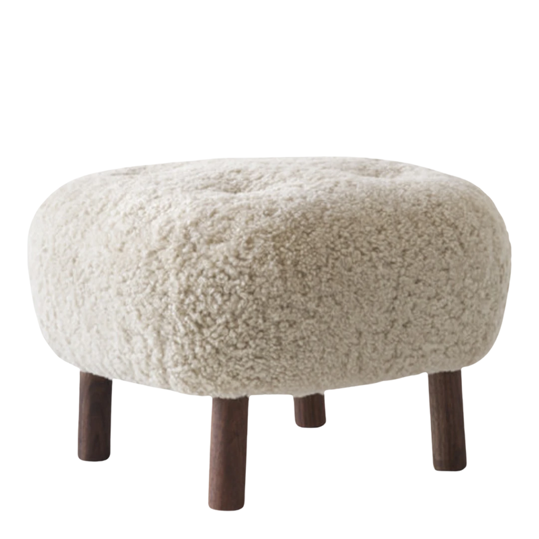 &tradition : "Little Petra" Pouf ATD1, sheepskin