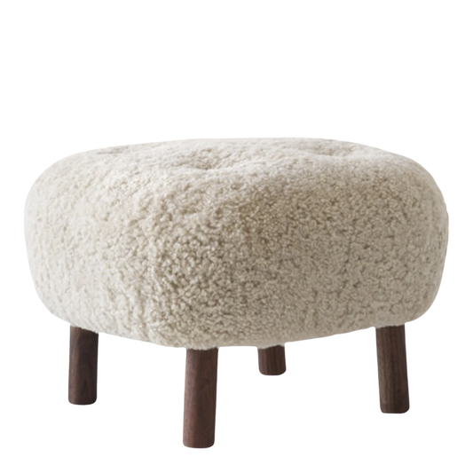 &tradition : "Little Petra" Pouf ATD1, sheepskin