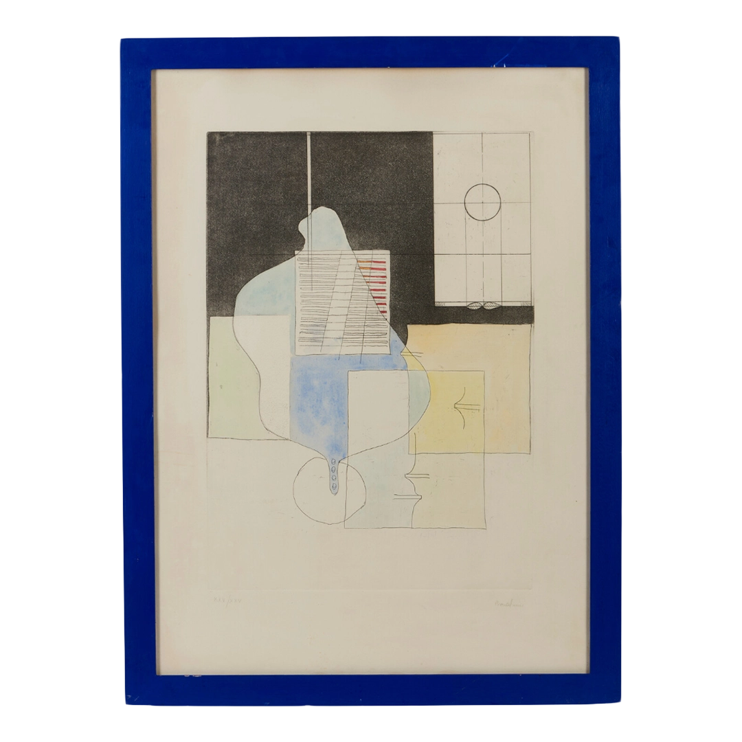 Agostino Bonalumi, Italy : 1970s abstract etching & aquatint