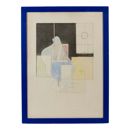 Agostino Bonalumi, Italy : 1970s abstract etching & aquatint