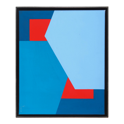 1982 Kai Führer, Danish : "Super Blue” geometric o/c