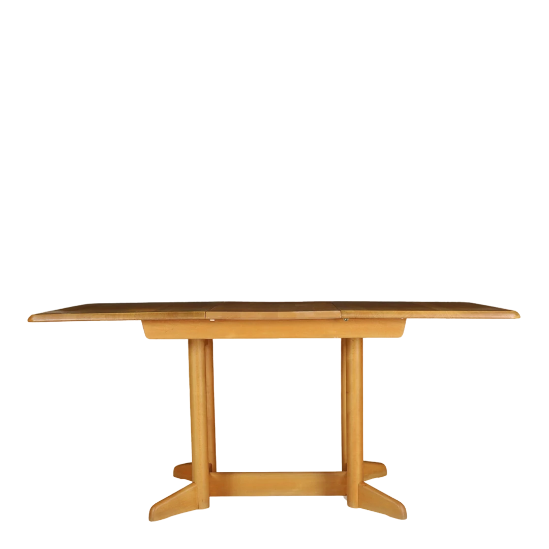 1970s Switzerland : beechwood extendable dining table