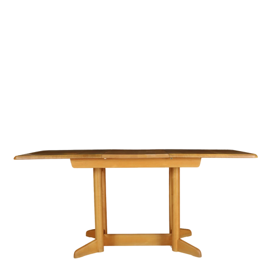 1970s Switzerland : beechwood extendable dining table