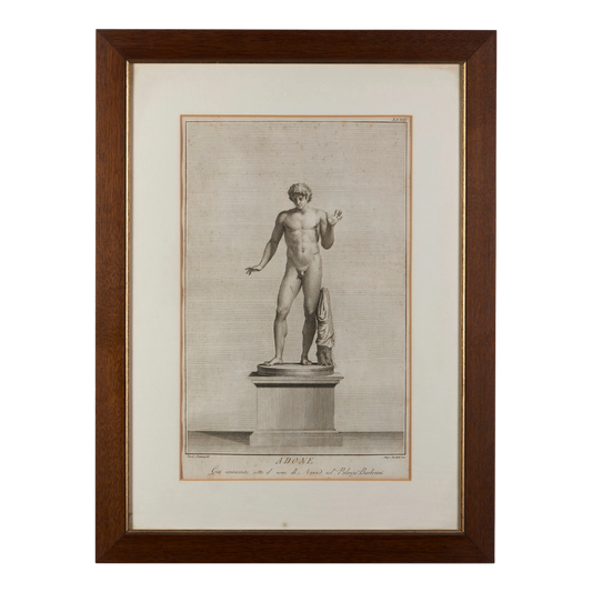 Teodoro Matteini, Italy : c1800 framed engraving of Adonis