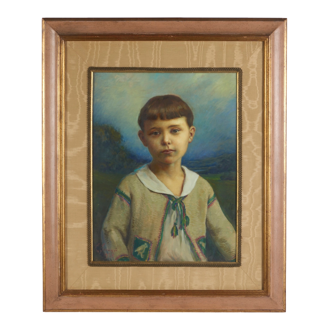 Cesare Saccaggi, Italian : c1928 portrait of a child