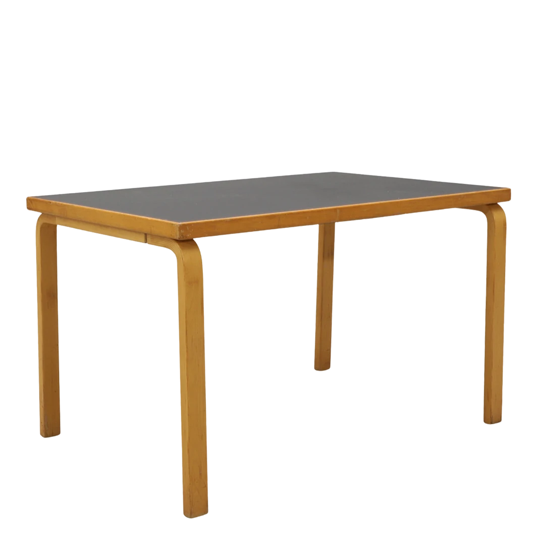 1930s design Alvar Aalto : birchwood "L-Leg" table, Artek Finland