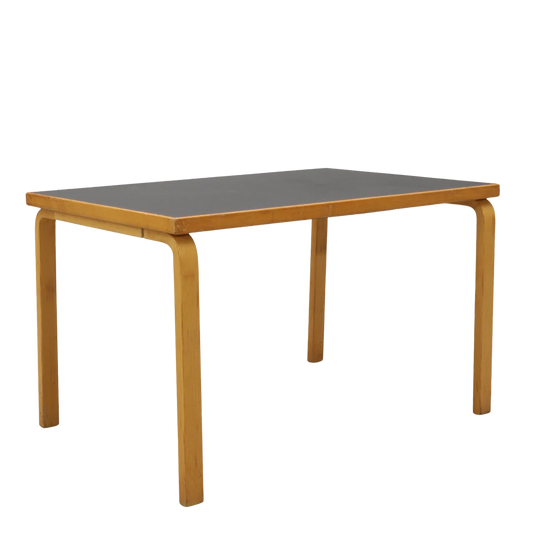 1930s design Alvar Aalto : birchwood "L-Leg" table, Artek Finland