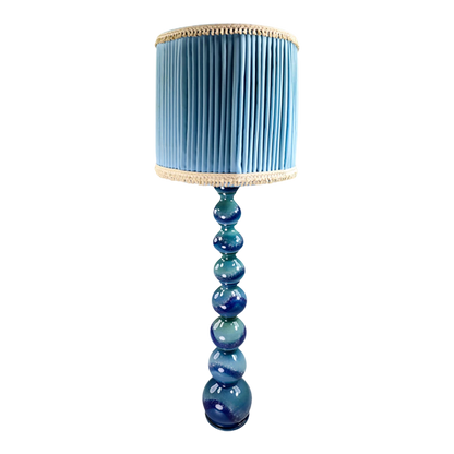 1970s Gebr. Kaiser & Co. : blue ceramic floor lamp, Germany