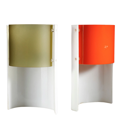 1970s Italian : 12" plexiglass cylinder table lamp