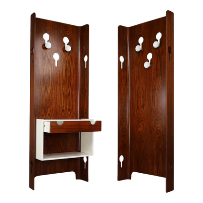 Pair 1960s Carlo de Carli : Scorzè coat rack or garderobe, Italy