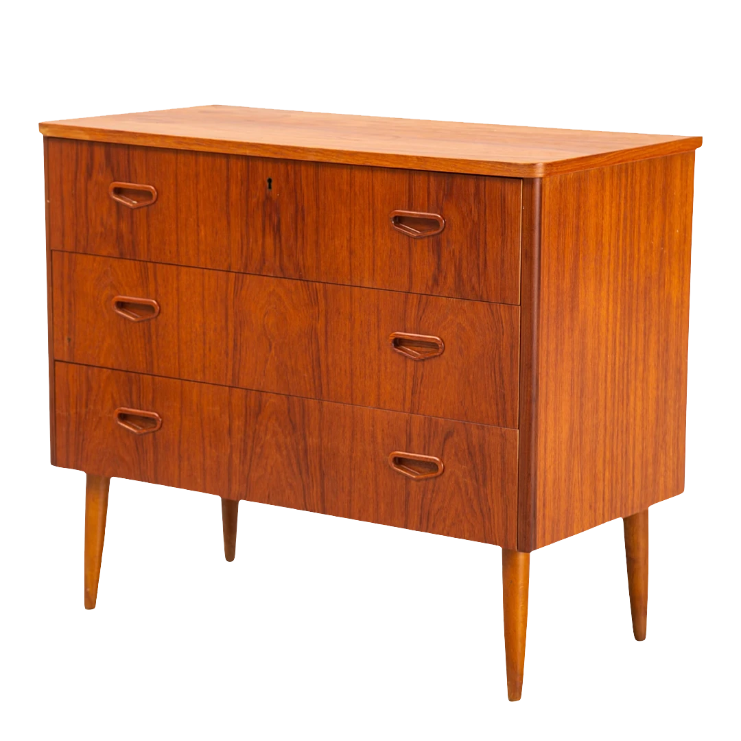 1950s Swedish : 3-drawer dresser, Gustafsson Markaryd Möbel