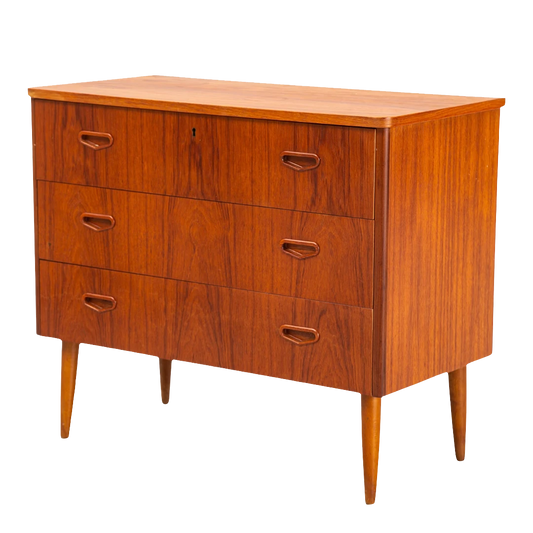 1950s Swedish : 3-drawer dresser, Gustafsson Markaryd Möbel