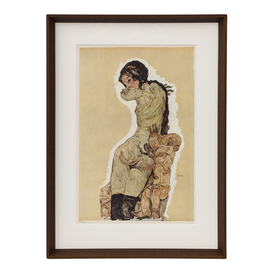 Egon Schiele, Vienna : "Mother and Child" Lithograph