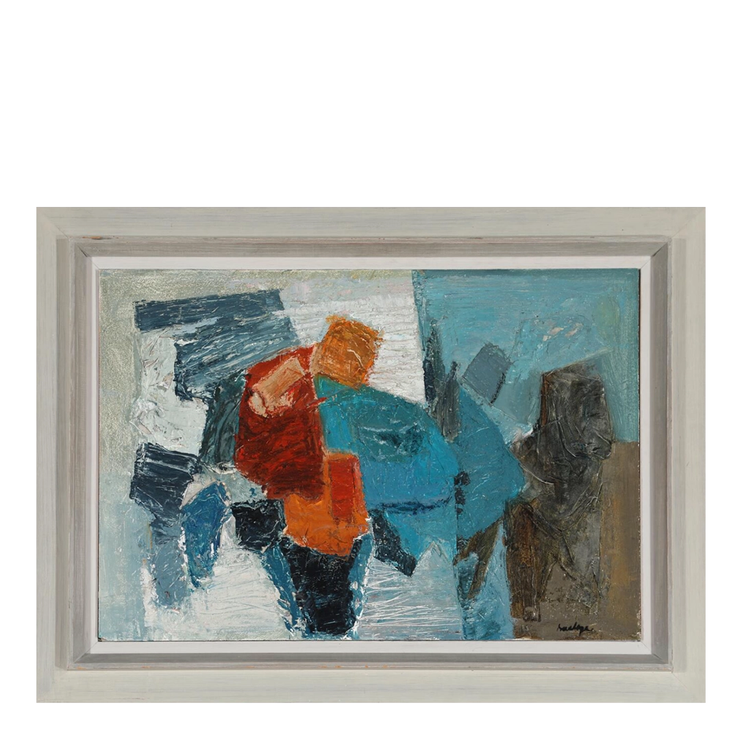 Svend Saabye, Danish : mid-century abstract on masonite