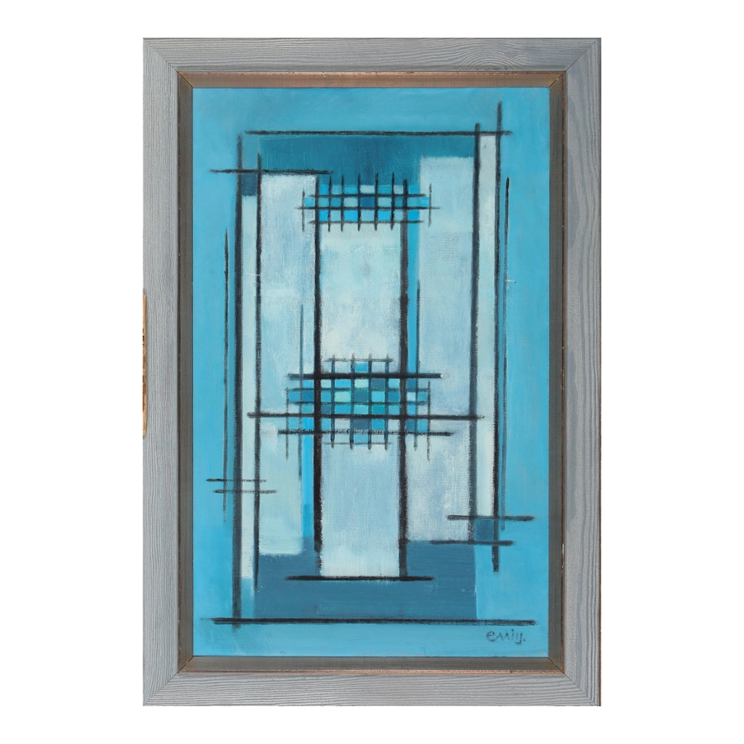 Emil Jensen, Danish : abstract geometric in blues