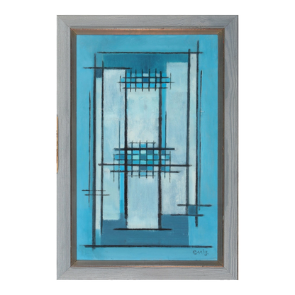 Emil Jensen, Danish : abstract geometric in blues