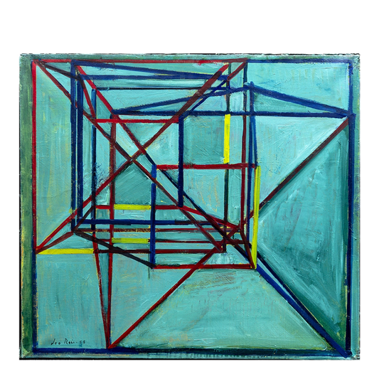 Leo Reis, Swedish : 1958 dated geometric abstract o/c