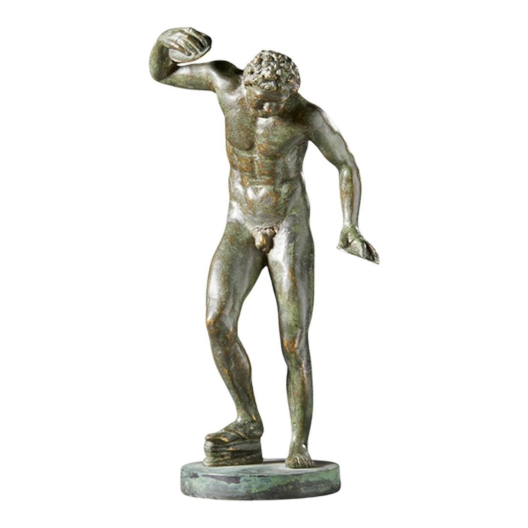 1920s Italian : 12" bronze of a dancing Satyr