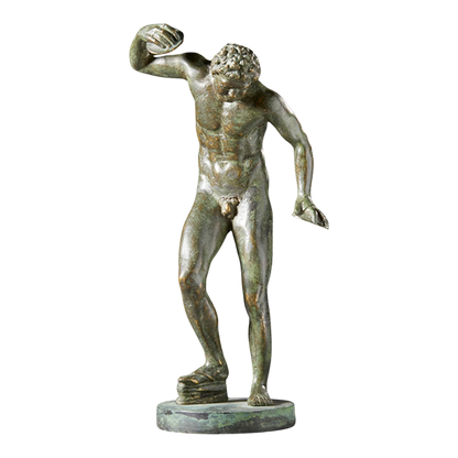 1920s Italian : 12" bronze of a dancing Satyr
