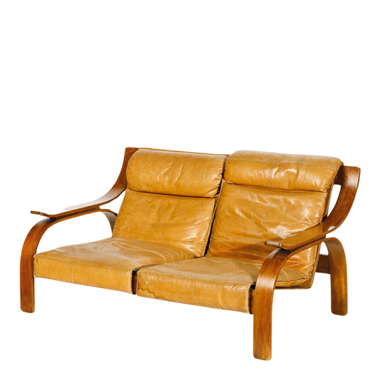 1960s Marco Zanuso : model "Woodline" sofa, Arflex, Milan