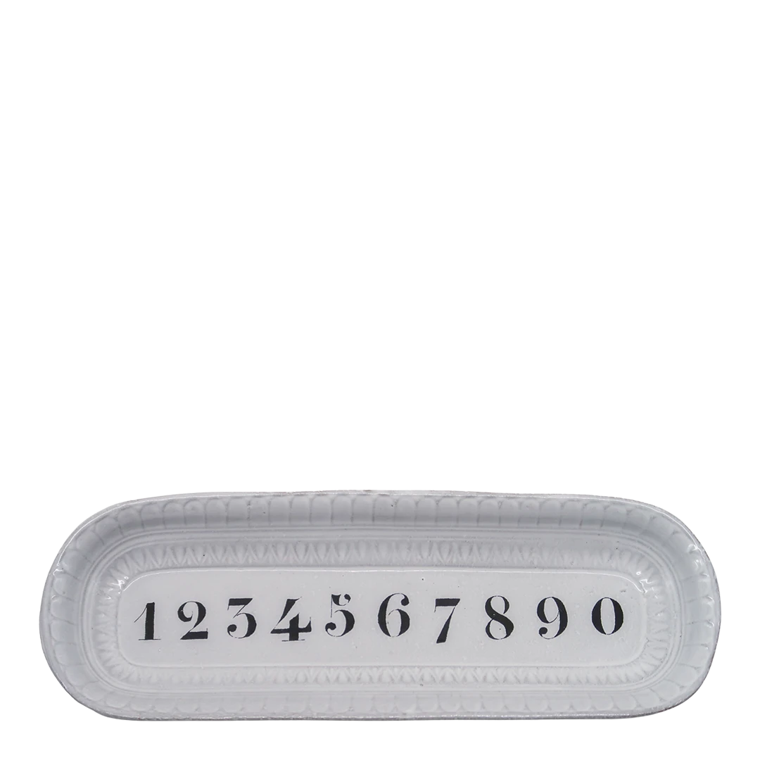 John Derian : Numbers Platter for Astier de Villatte