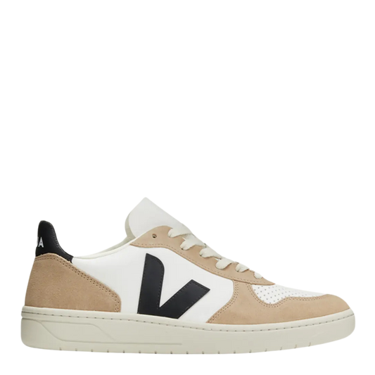 Veja : V-10 Leather,  Extra White Black Sahara