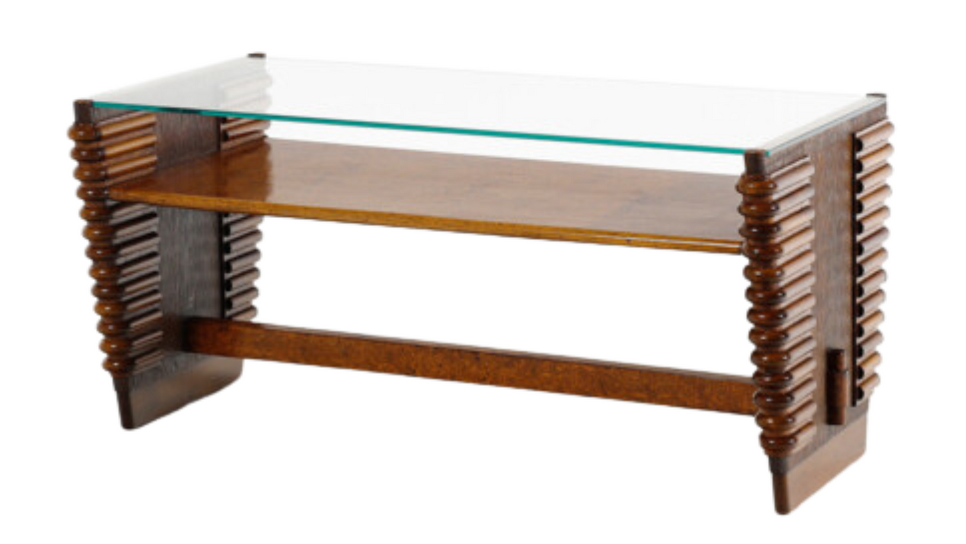 Exceptional 1930s Vittorio Valabrega walnut coffee table