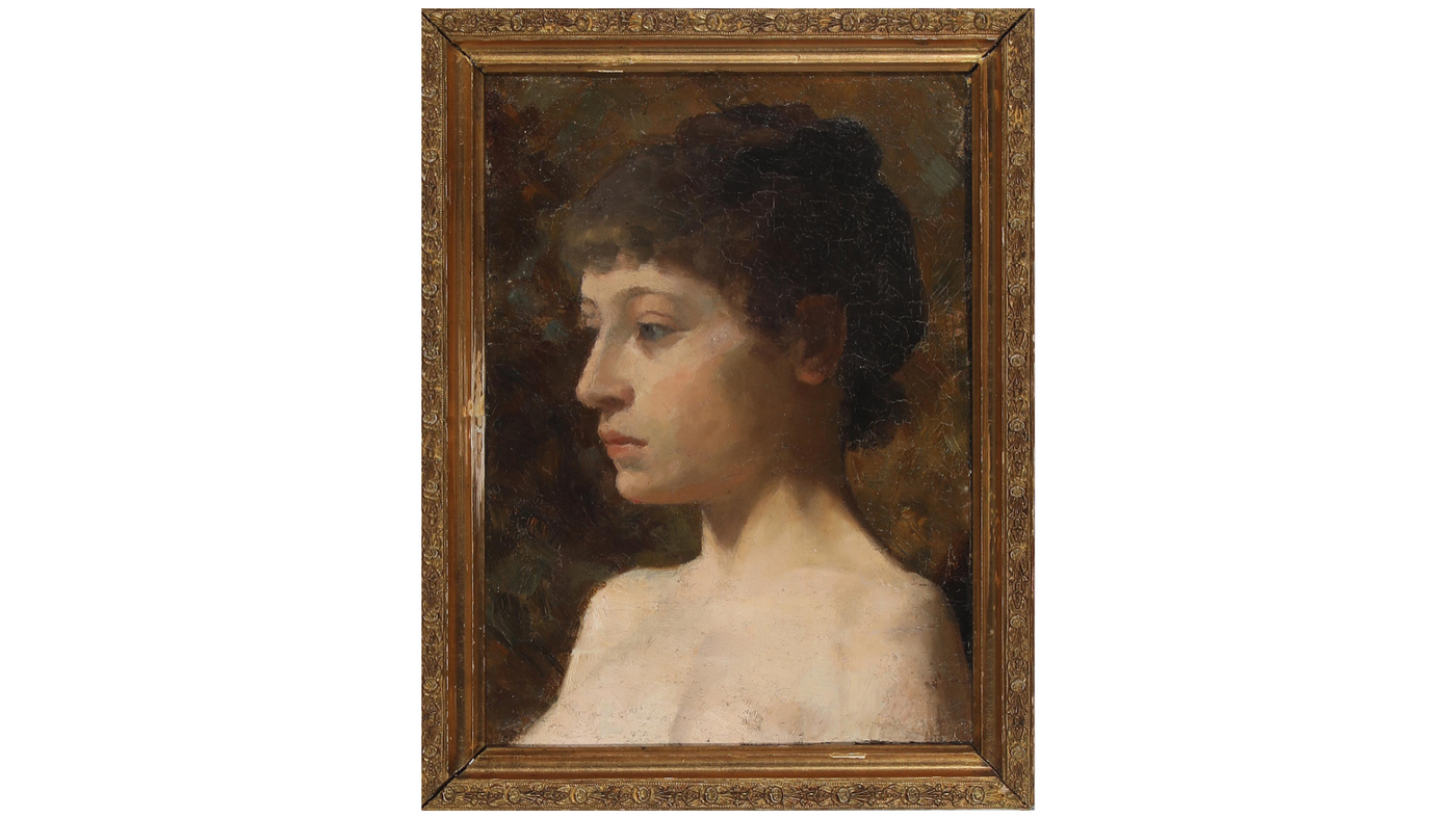 19th century Danish portrait of a woman, o/c, unsigned