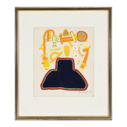 Egon Fischer (1935-2016) : mixed media on paper, 1985 dated